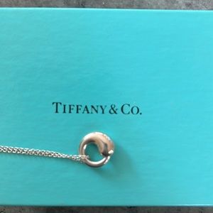 Tiffany and Co authentic Elsa Peretti eternal circle pendant.